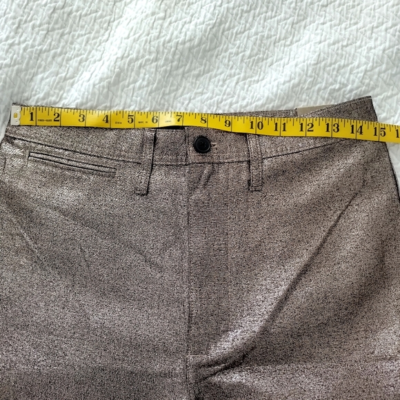 NWT Madewell Slim Emmett Wide-Leg Crop Pants in Metallic Sz 28 - Picture 8 of 10